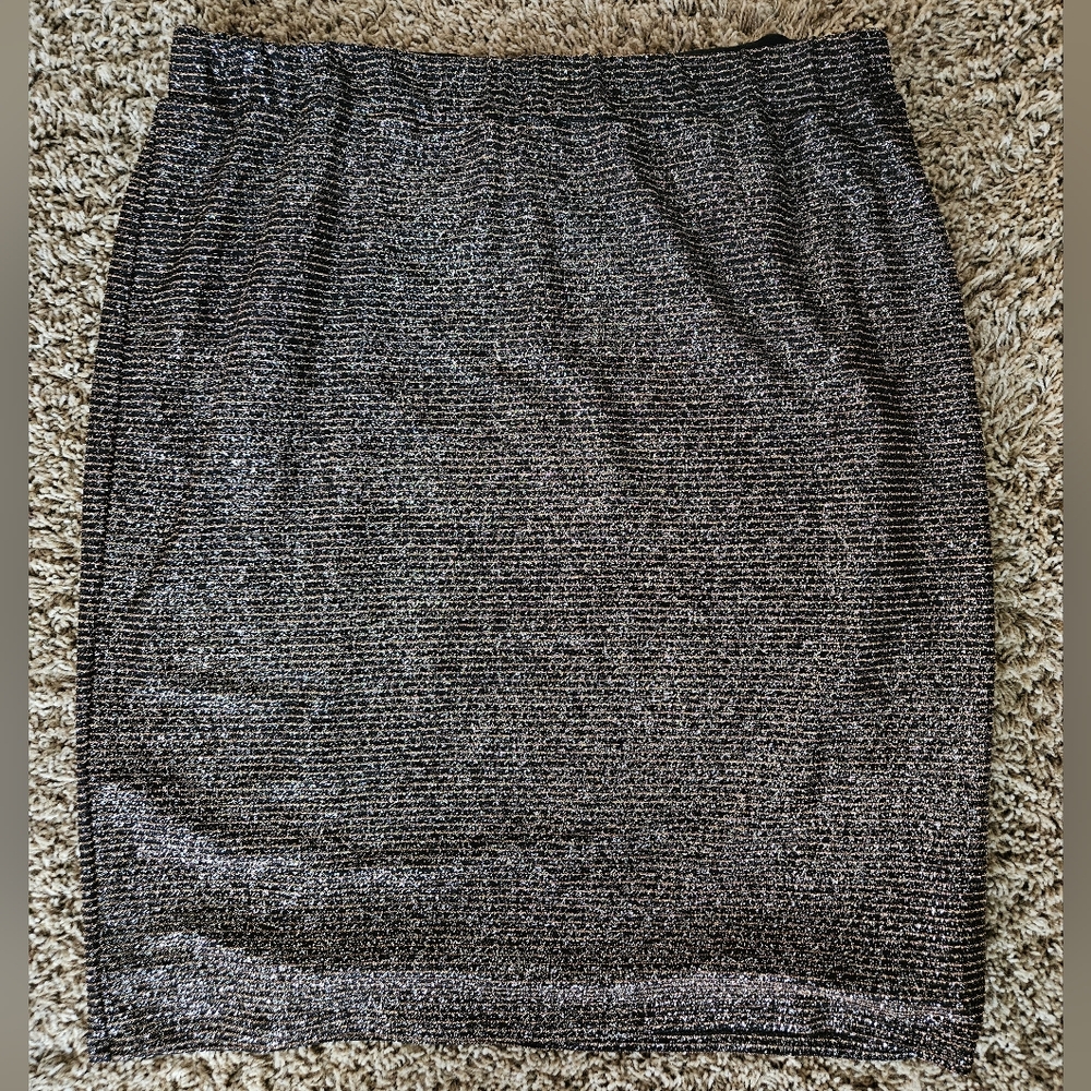 Elegant Black Shimmer Skirt